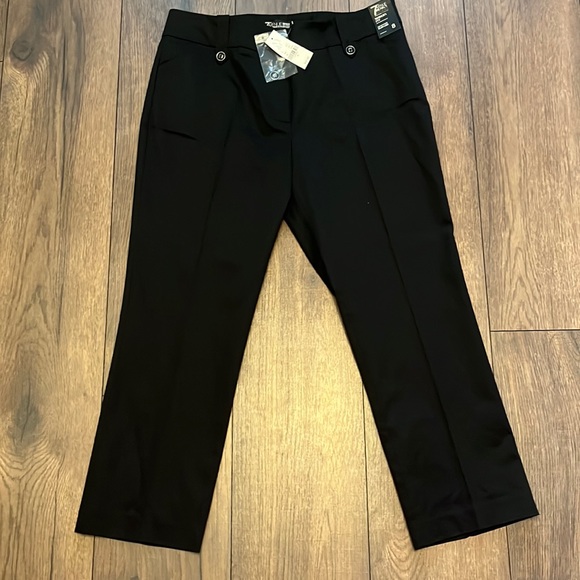 7th avenue design studio New York and co black crop pant slim leg stretch - Picture 2 of 7